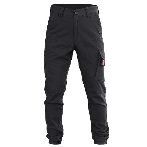 Mens Cargo Work Pants Tactical Tapered Trousers Elastic Cuffed Stretch Cotton - Picture 14 of 110