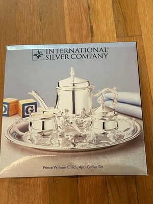 International Silver Company Silver Plate 4 Piece Coffee/ Tea Set w/ Tray