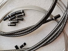 Image of JAGWIRE BRAIDED CARBON BLACK SLICK LUBE HOUSING CABLE KIT BRAKE SHIFTER KIT