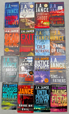 #ad 16 Book Lot J. A. Jance Beaumont Ali Reynolds Brady Series Mystery Paperback $36.09