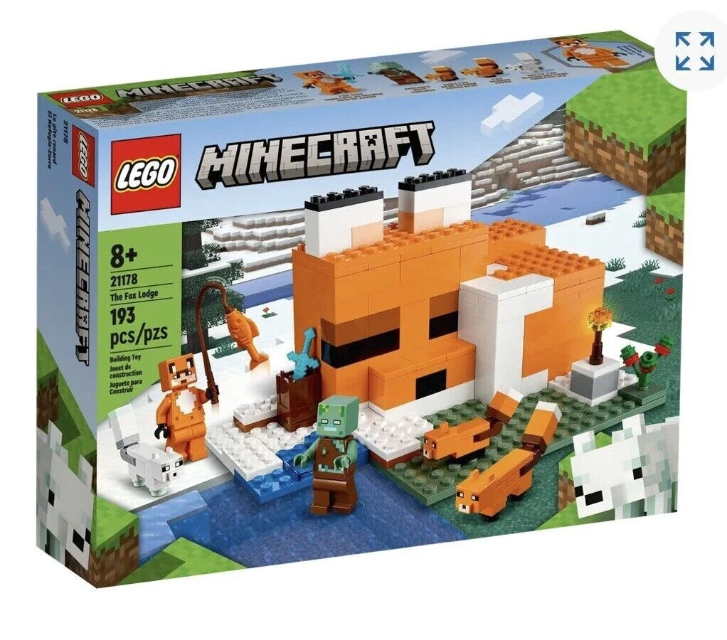 21178 THE FOX LODGE minecraft lego legos set NEW skin arctic