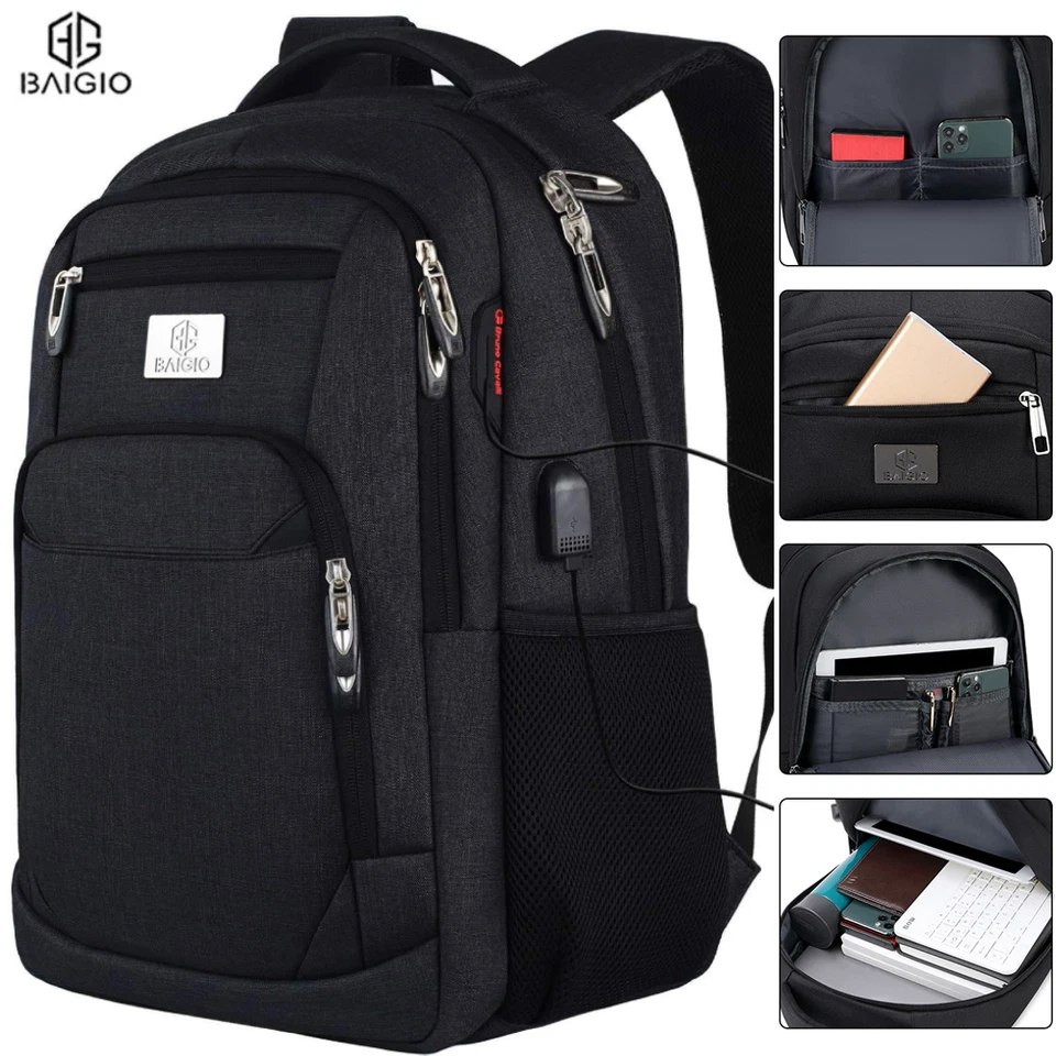 BAIGIO Herren Damen Rucksack Wasserdicht 40L Sport Arbeit Freizeit Schulrucksack