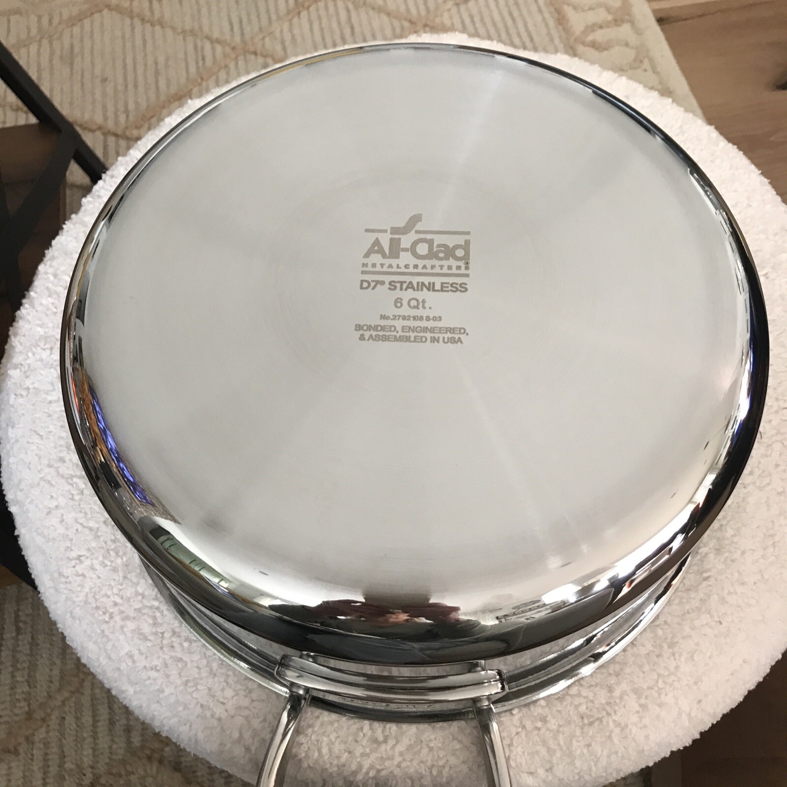 AllClad D7 Stainless Stovetop 6qt Stock Pot with Dome Lid NEW