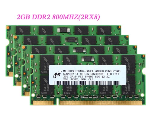 Lot Micron 4GB 2GB Kits DDR2 DDR3 667 800 1333 1600 MHz Laptop Speicher RAM #HP - Picture 19 of 34