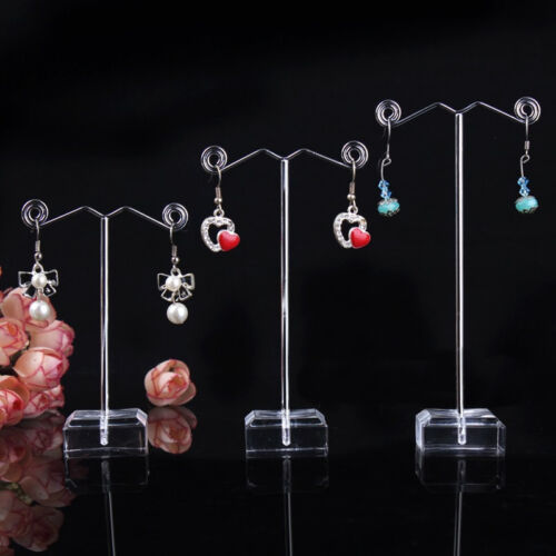 3pcs New Acrylic Metal Tree Earring Necklace Jewelry Display Stand Rack Holder - Zdjęcie 1 z 9