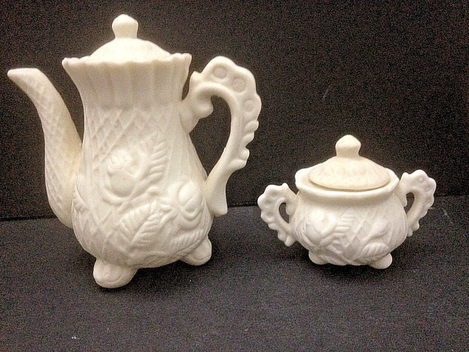 Conjunto de servir café/chá miniatura cerâmica não esmaltada 6 peças - bandeja panela tigela creme - Imagem 2 de 4