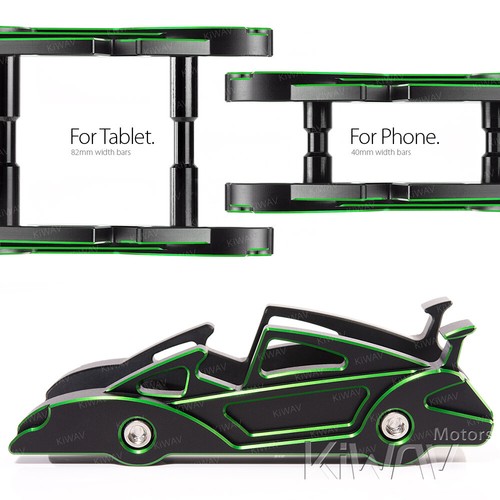 dual-angle desktop mount CNC Aluminum green sports car style for Google Nexus 9 - 第 2/5 張圖片