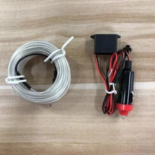 9.84FT Car Interior LED Neon Light Atmosphere El Wire String Strip Charger Decor