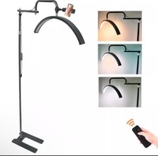 Eyelash LED Floor Light, Adjustable Brightness Warm to Cool Half Moon Lamp