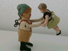 Schuco Tiroler Tanzpaar Blechspielzeug mit Uhrwerkmotor + Schlüssel 30er Jahre 