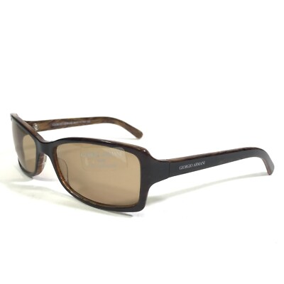 Giorgio Armani Sunglasses 2549 756/10 Brown Square Cat Eye Frames w Brown Lenses