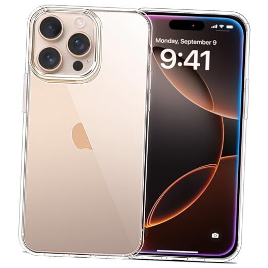 Compatible with iPhone 16 Pro Case Soft Transparent TPU Cover, Slim Thin Clear