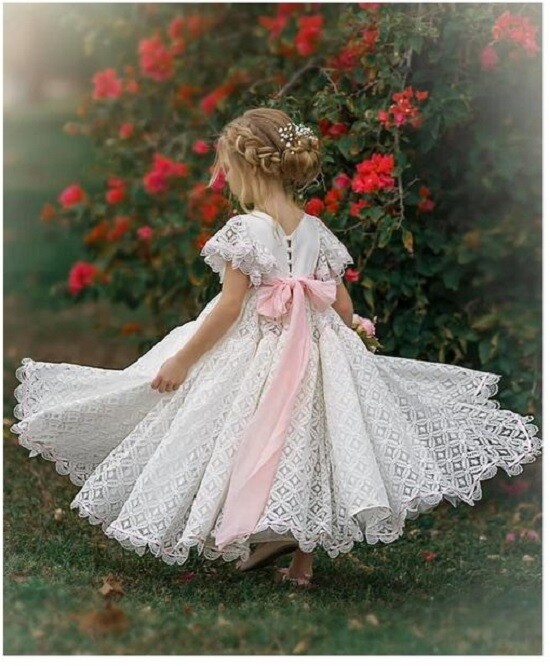 french leavers lace dress The Romy bias cut silk dress main image 0