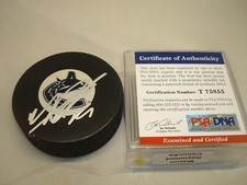 Mason Raymond Signed Vancouver Canucks Hockey Puck Autographed PSA/DNA COA 1A