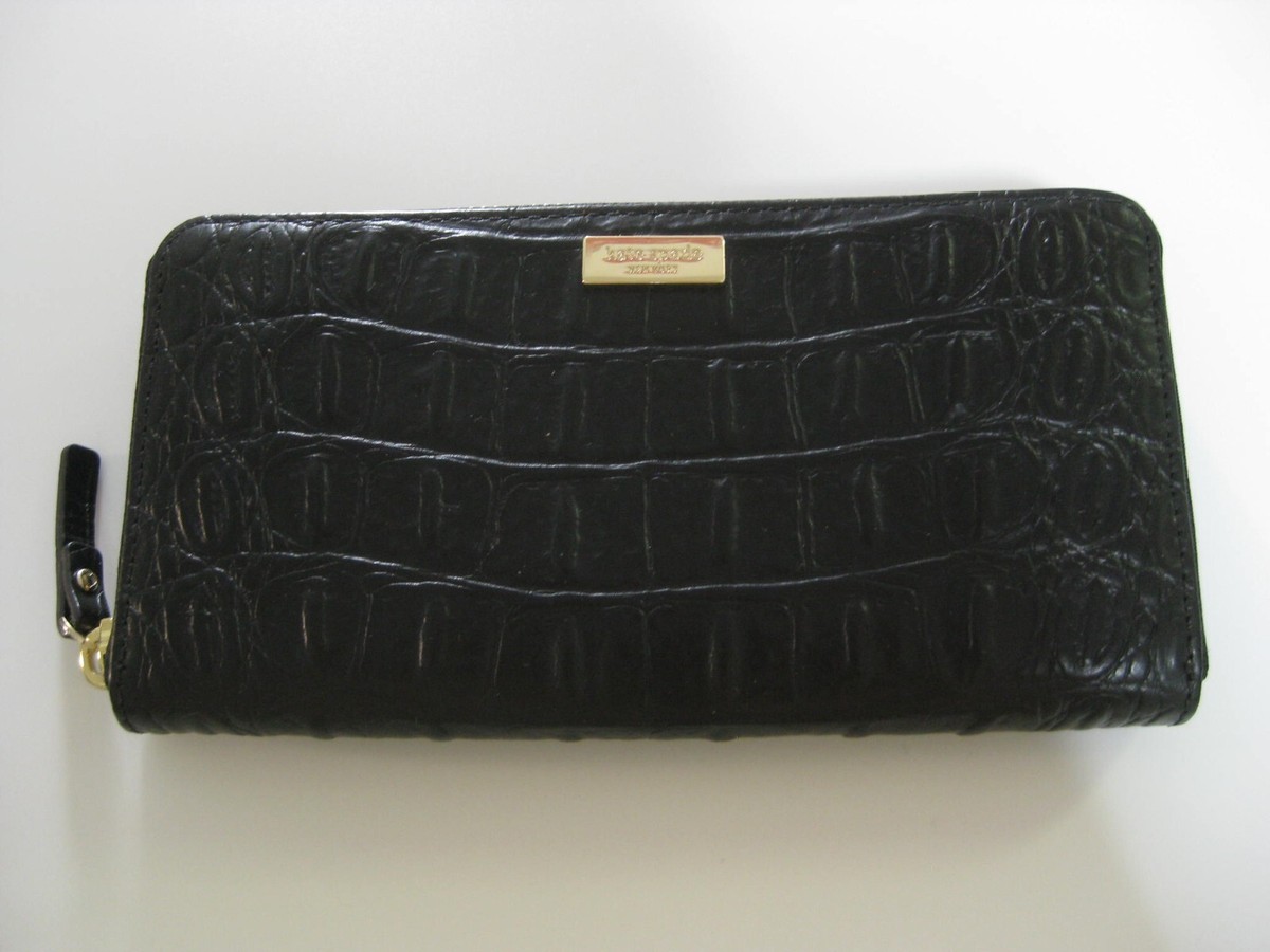 Kate Spade NY Faux Croc Black Leather Wallet Neda Designer  display picture 1
