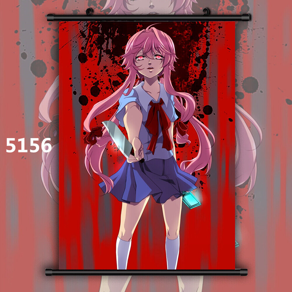 Mirai Nikki Future Diary Gasai Yuno HD Print Wall Poster Scroll