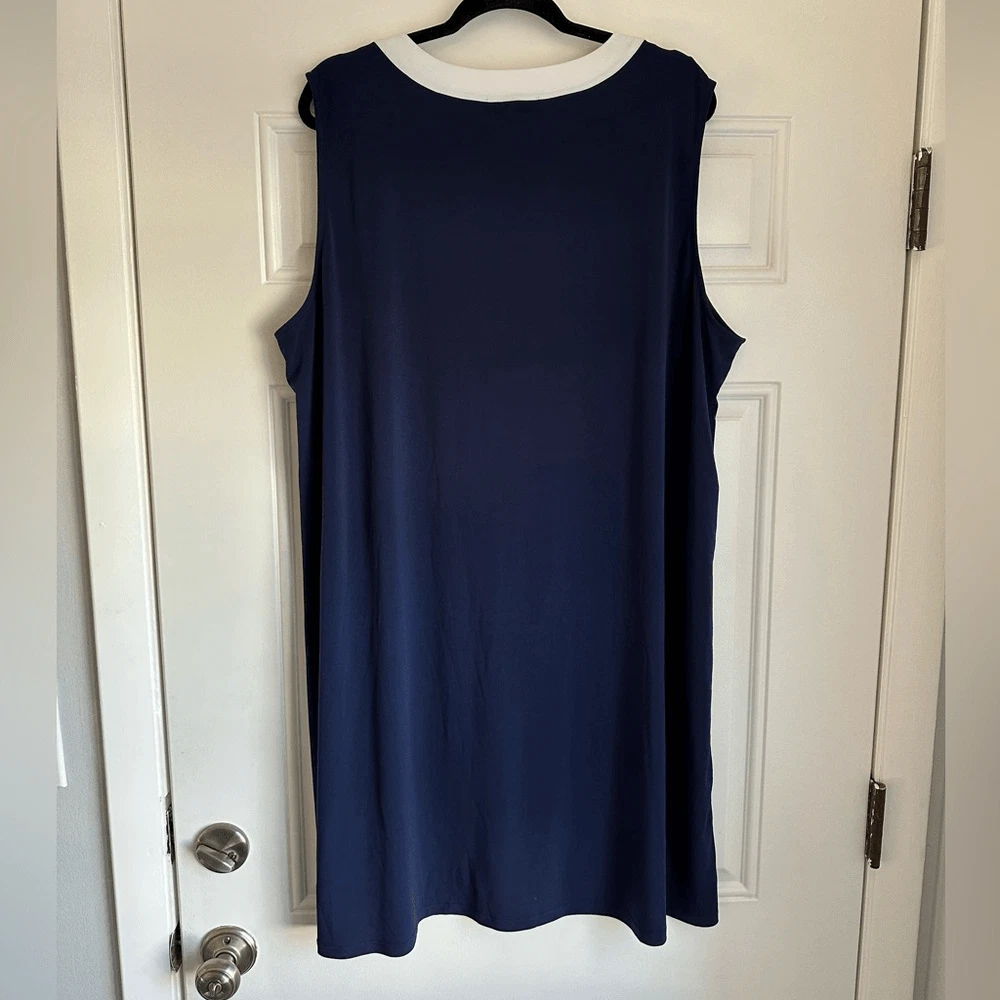 MICHAEL KORS Mini abito blu navy nuovo con etichette nuovo con etichette taglia 3x senza maniche