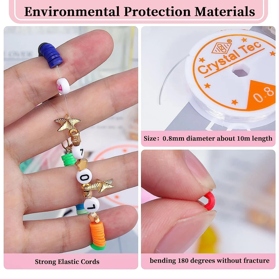 12000 шт. глиняные плоские бусины, сделай сам ювелирные изделия браслеты ожерелье набор - Изображение 4 из 4