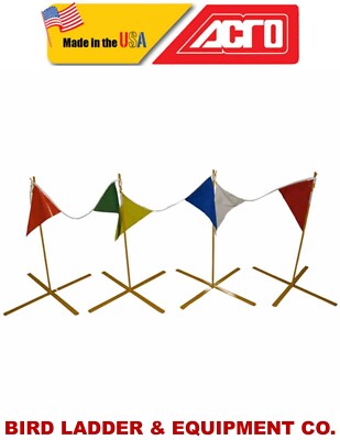 ACRO 21000 - Roof Warning Line System - (4) Post & 130' Warning Flag - Roofing