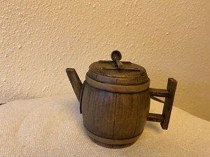 Vintage Barrel shape Teapot, Chinese, Yixing Zisha Clay Teapot rare signed