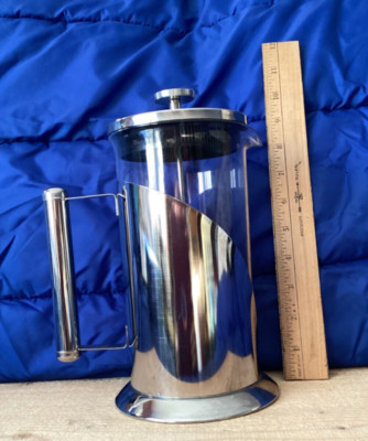 Cafe du Chateau Chrome and Glass French Press - Pre-owned