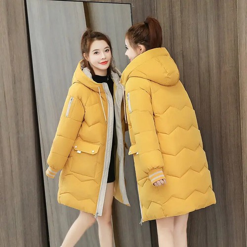 Winter Women Long Parka Jacket Hooded Thick Overcoat Warm Puffer Coat Outerwear - Picture 38 of 38
