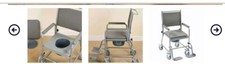 Image of NRS Healthcare wheeled commode fixed height chair color:- Grey