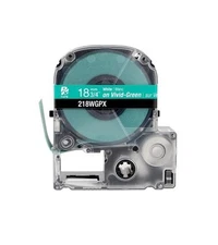 K-Sun 218WG White on Green PX Tape 3/4" KSun 18mm Epson 218WGPX
