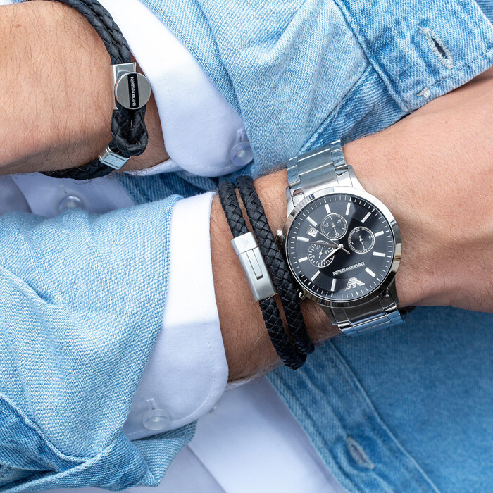 Emporio Armani AR2434 Men's Black Chronograph Watch from WatchPilot