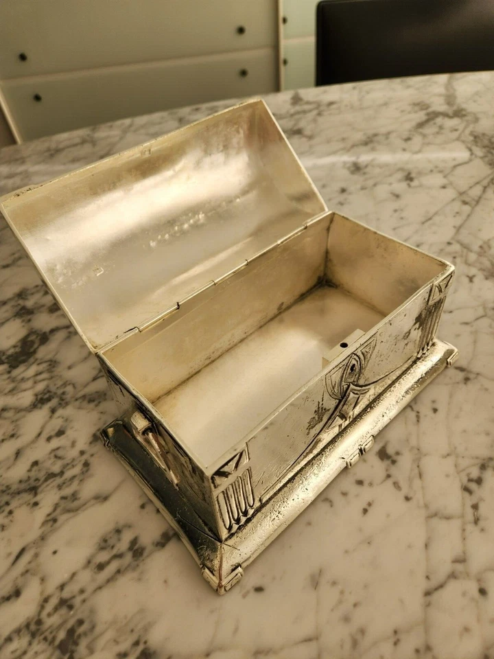 Antique Big German WMF silver plated Jewelry Casket / Box - Image 4 of 4