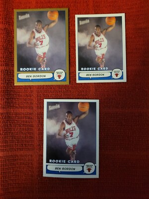 2004-05 Bazooka Ben Gordan Rookie Gold,Mini + Base. Chicago Bulls nm/mt+
