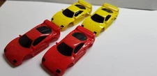 Tyco F40 ferrari lot of 4 red/yellow bodies unused! Look!