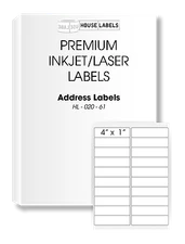 1000 Sheets 20000 Labels 1 x 4 Fast Peel White Address Mailing Labels 20 UP