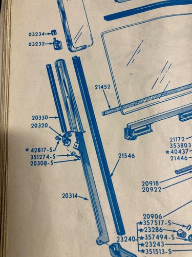1955 1956 1957 Thunderbird orig. RH upper door pillar bracket w/hardware - Picture 4 of 4
