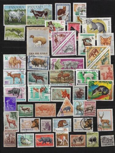 Worldwide: Fauna; Lot 100 different, Used, thematic: fauna - animals,  EBWW023 | eBay