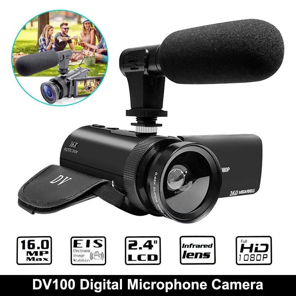 HD Camcorder 1080P Digital Video Camera 16MP TFT LCD 16X Zoom with Microphone-image