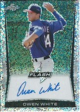 2018 Leaf Flash Baseball OWEN WHITE #BA-OW1 Base Autograph