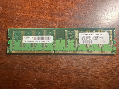 ADATA DDR RAM MDOAD4F3G31Y0B1COH 256MB PC-3200 333Mhz - Picture 2 of 2