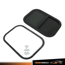 15"W×22"H Vertical Slide RV Window w/ Trim Ring Trailer Paddle Entry Door Window