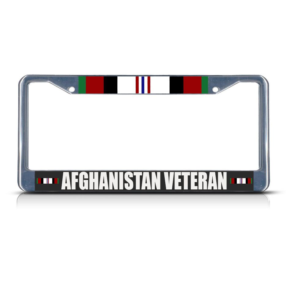 USAF Veteran Chrome Metal License Plate Frame – Heavy Duty For USA/Canada Plates
