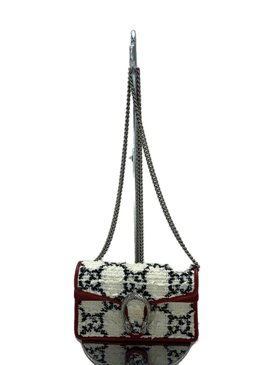 Sac bandoulière GUCCI Dionysus tweed blanc occasion