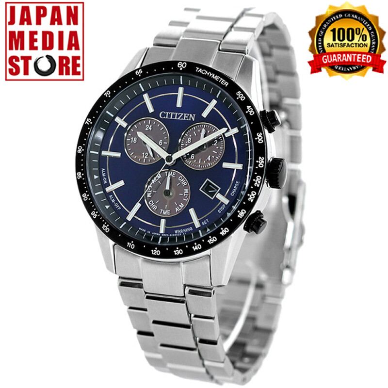極美品】シチズンラウンドクロノエコドライブBL5496-96L ブルー