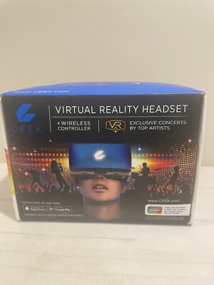 Ceek Virtual Reality Headset Exclusive Concerts Top Artists- Open Box