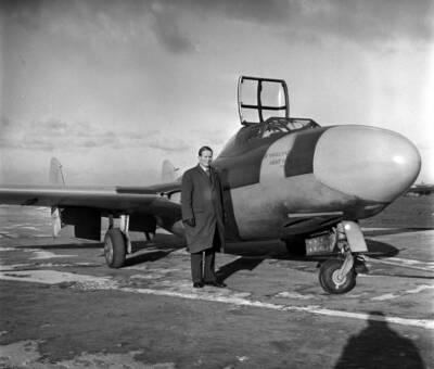 Fighter Command HQ John ''Cats Eyes'' Cunningham legendary test - 1950 Old Photo