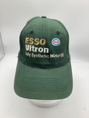 ESSO Ultron Green Snapback Cotton Canvas Trucker Hat H6