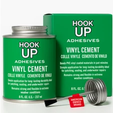 HOOK UP Vinyl Cement Glue – 8oz Waterproof Adhesive for Pool Liners, Inflatables