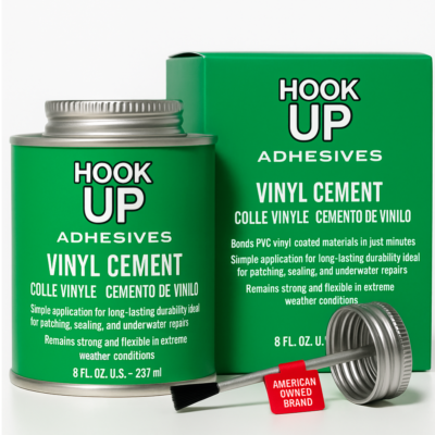 #ad HOOK UP Vinyl Cement Glue – 8oz Waterproof Adhesive for Pool Liners Inflatables $19.00