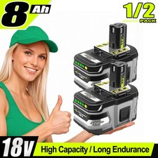 6/4/3/2/1PACK 8.0Ah For RYOBI 18V Battery One Plus P108 Lithium-Ion P109