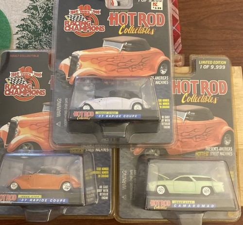 Racing Champions Set of 3 Hot Rod Collectible Cars 1/64 Diecast