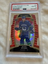Upper Deck Allure 2019-20 Quinn Hughes #66 Red Rainbow Rookie PSA 10 Canucks USA